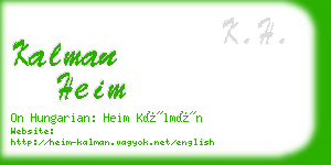 kalman heim business card